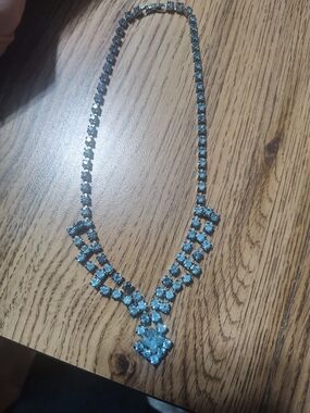 Blue Crystal Statement Necklace - Women Jewelry